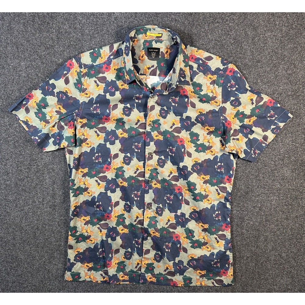Rare Rabbit Button Up Floral Print Shirt Men's Size S